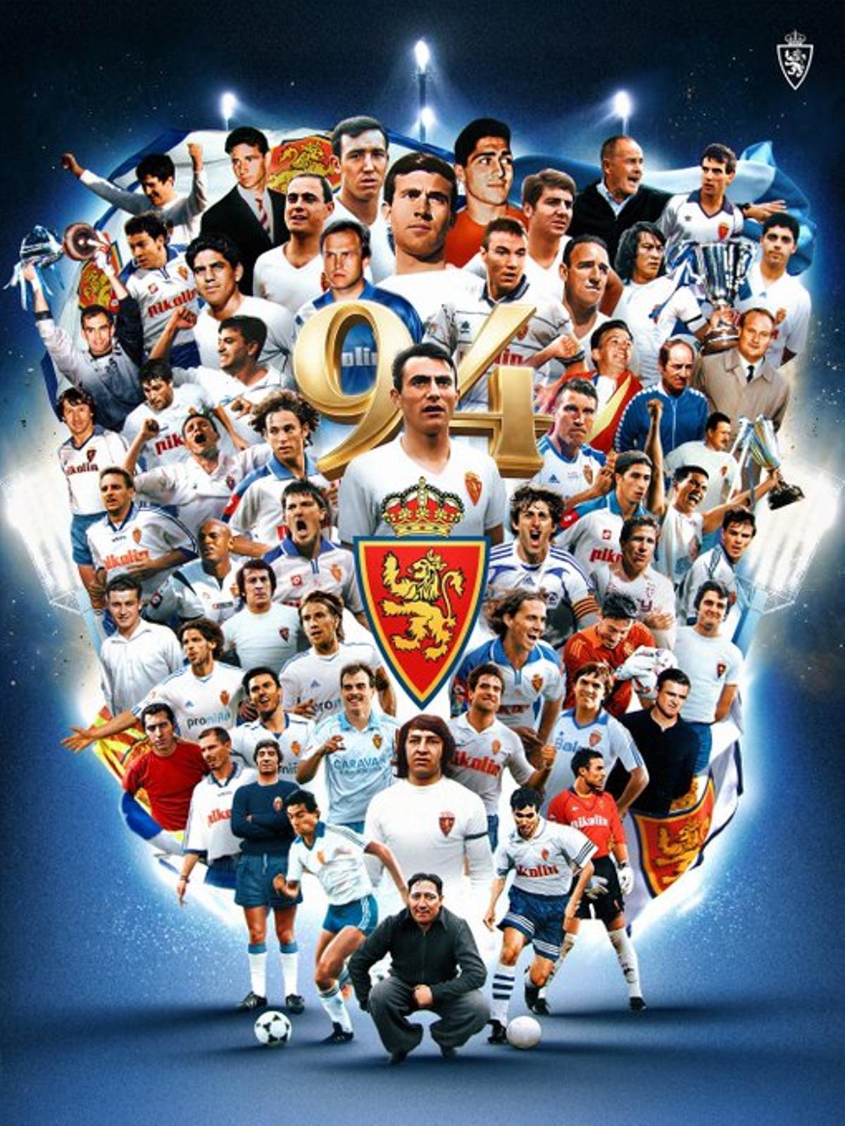 El cartel elaborado por el Real Zaragoza.