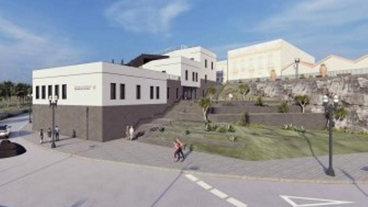 Infografía exterior de las futuras oficinas centralizadas del Ayuntamiento de Arucas.