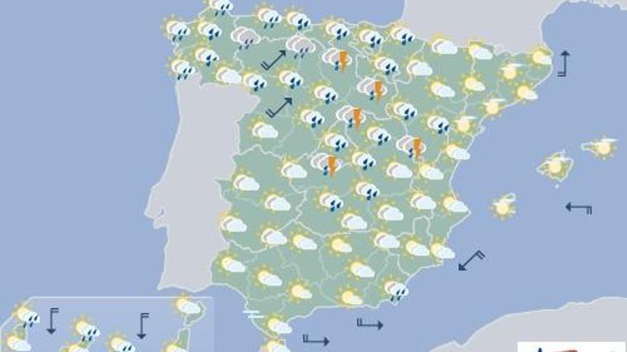 Cielos nubosos y probabilidad de lluvias débiles al norte de Canarias