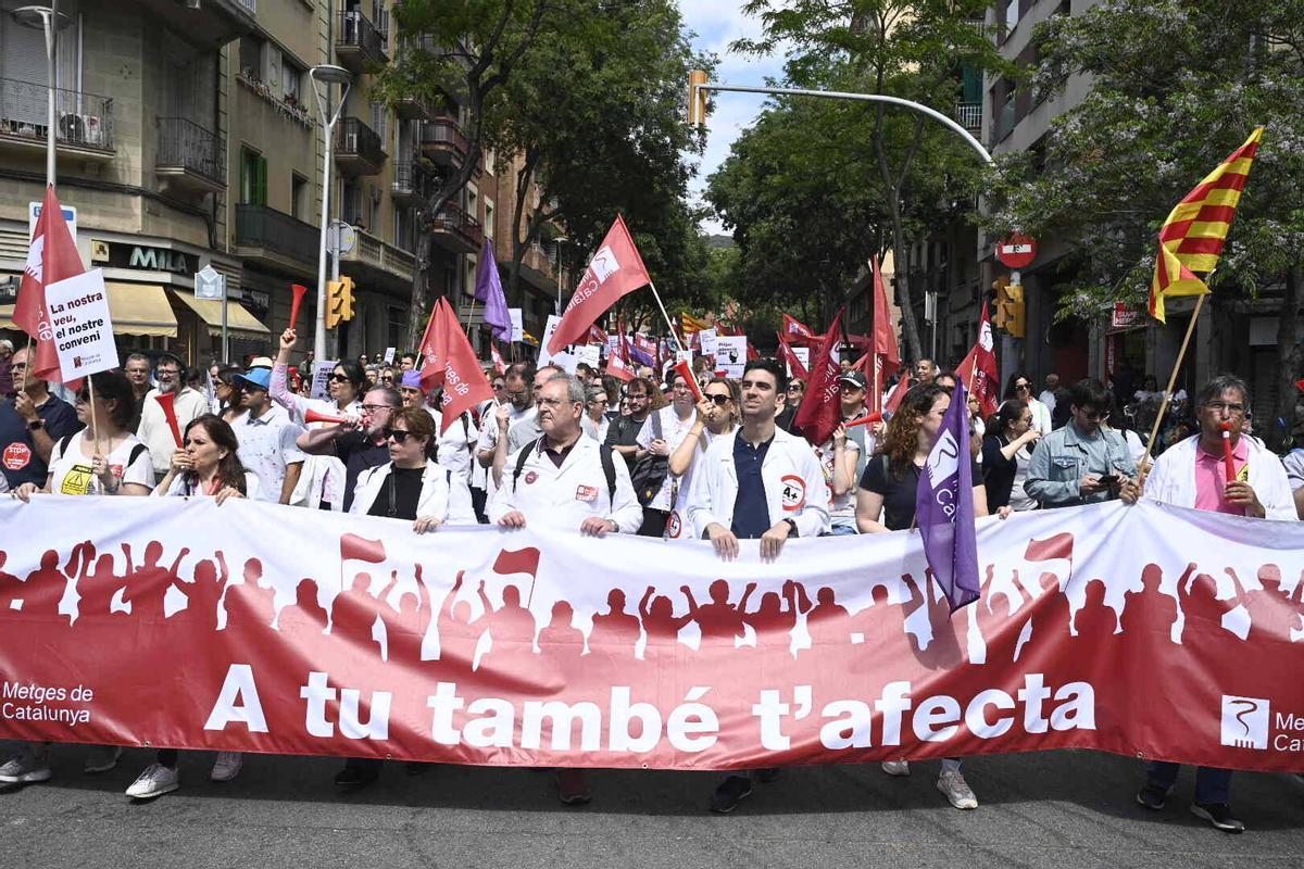 Manifestación de médicos en Barcelona