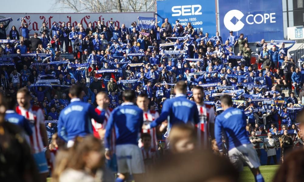El partido del Oviedo en Lugo, en imágenes