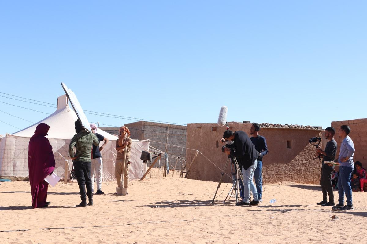 Rodaje de la Escuela de cine saharaui Abidin Kaid Saleh en el Sáhara