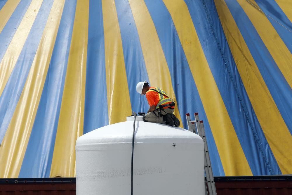 El Cirque du Soleil levanta la Gran Carpa que acogerá el espectáculo ''Kooza''