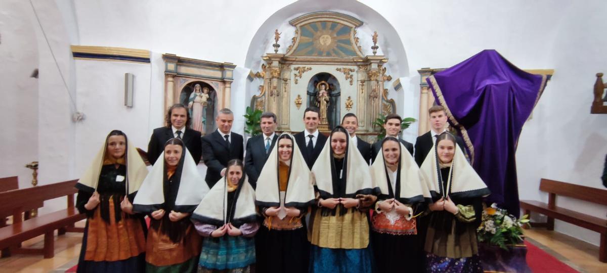 Miembros de la Colla de Santa Gertrudis, protagonistas de los Pasos de Semana Santa