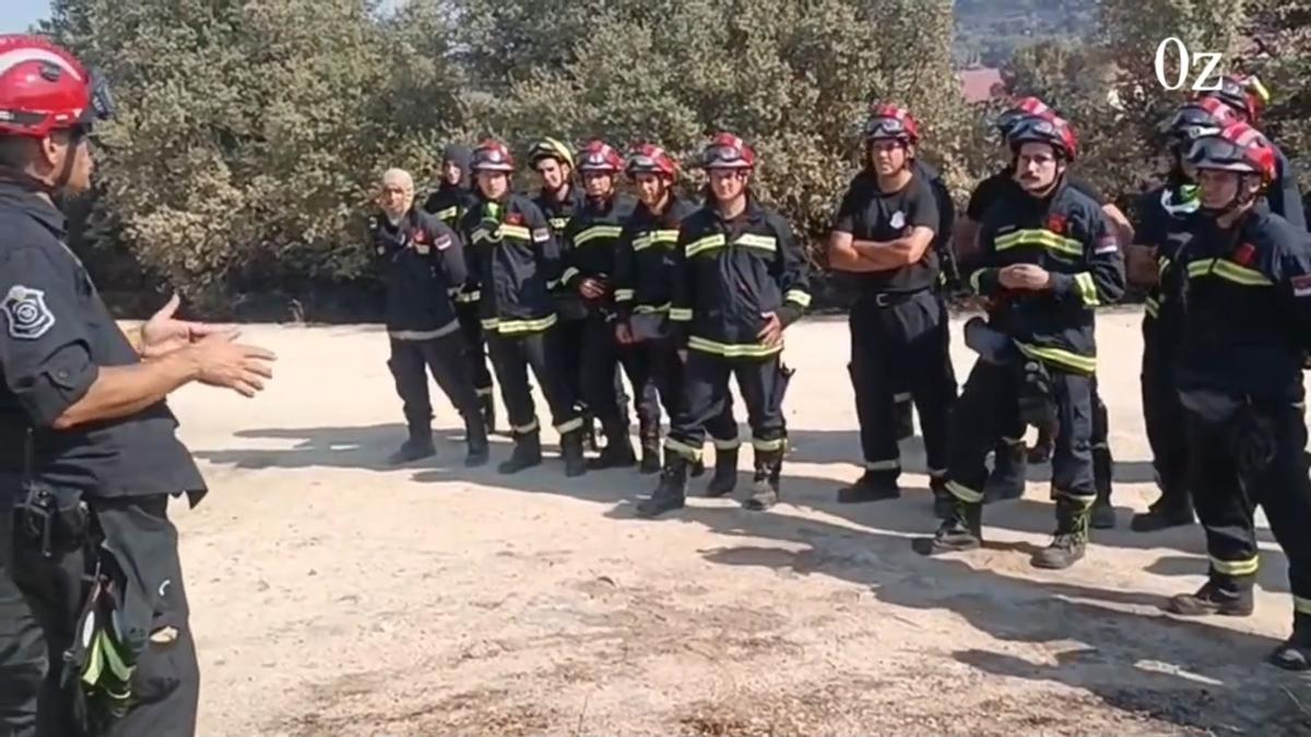 Bomberos serbios en Fariza