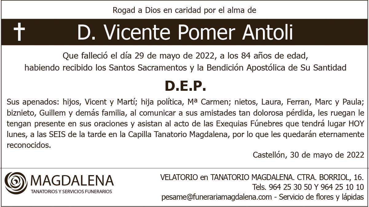 D. Vicente Pomer Antoli