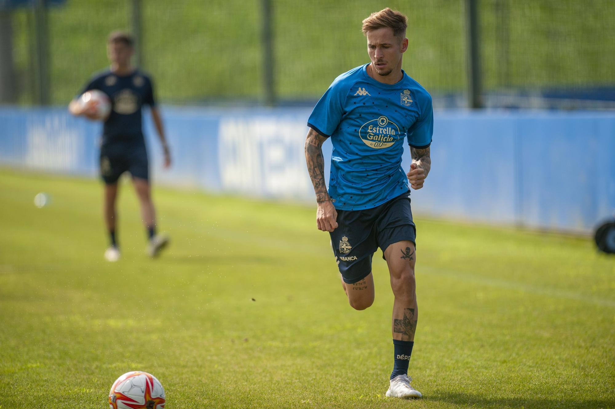 Héctor y Granero, al margen en el primer entrenamiento de la pretemporada del Dépor 2022-23