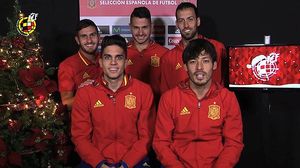 Els jugadors de La Roja feliciten el Nadal.