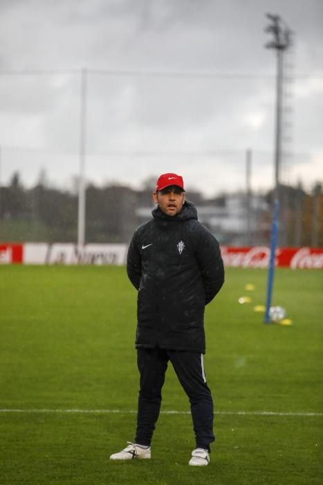 Entrenamiento del Sporting en Mareo.