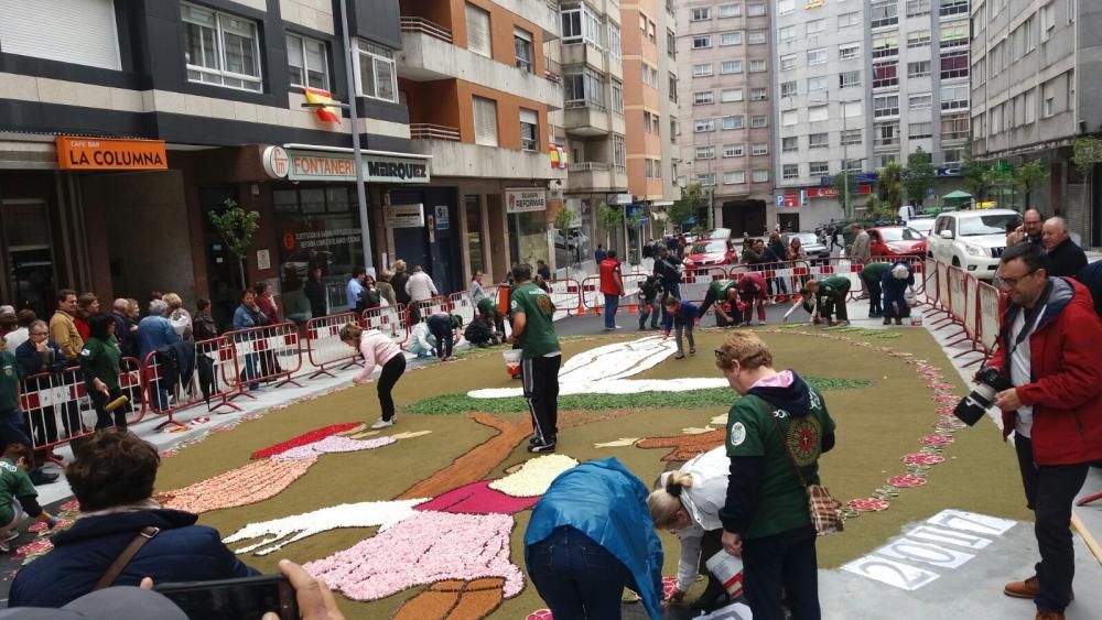 Un manto floral por el día de Fátima