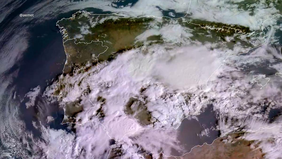 Así avanzó la Dana vista desde el Meteosat