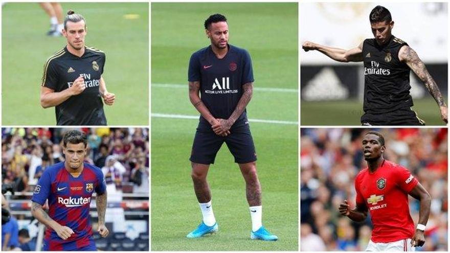 Neymar, Bale, Coutinho, James y Pogba: los culebrones del verano