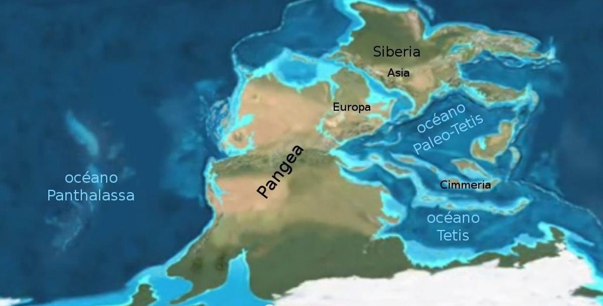 Los continentes, durante el Pérmico superior