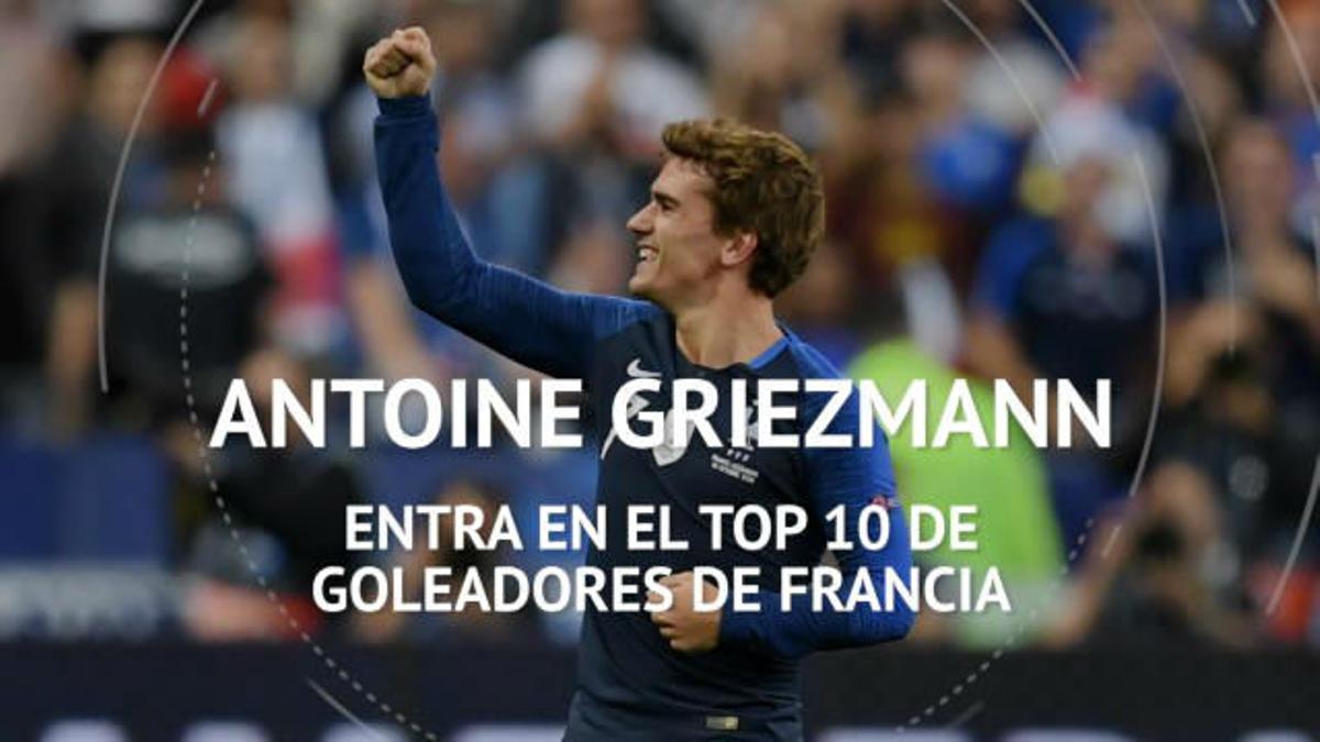 Griezmann, en el top 10 de goleadores históricos de Francia