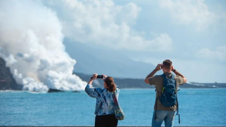 Así es la nueva fajana que ha creado el volcán de La Palma