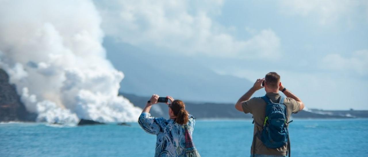 Así es la nueva fajana que ha creado el volcán de La Palma