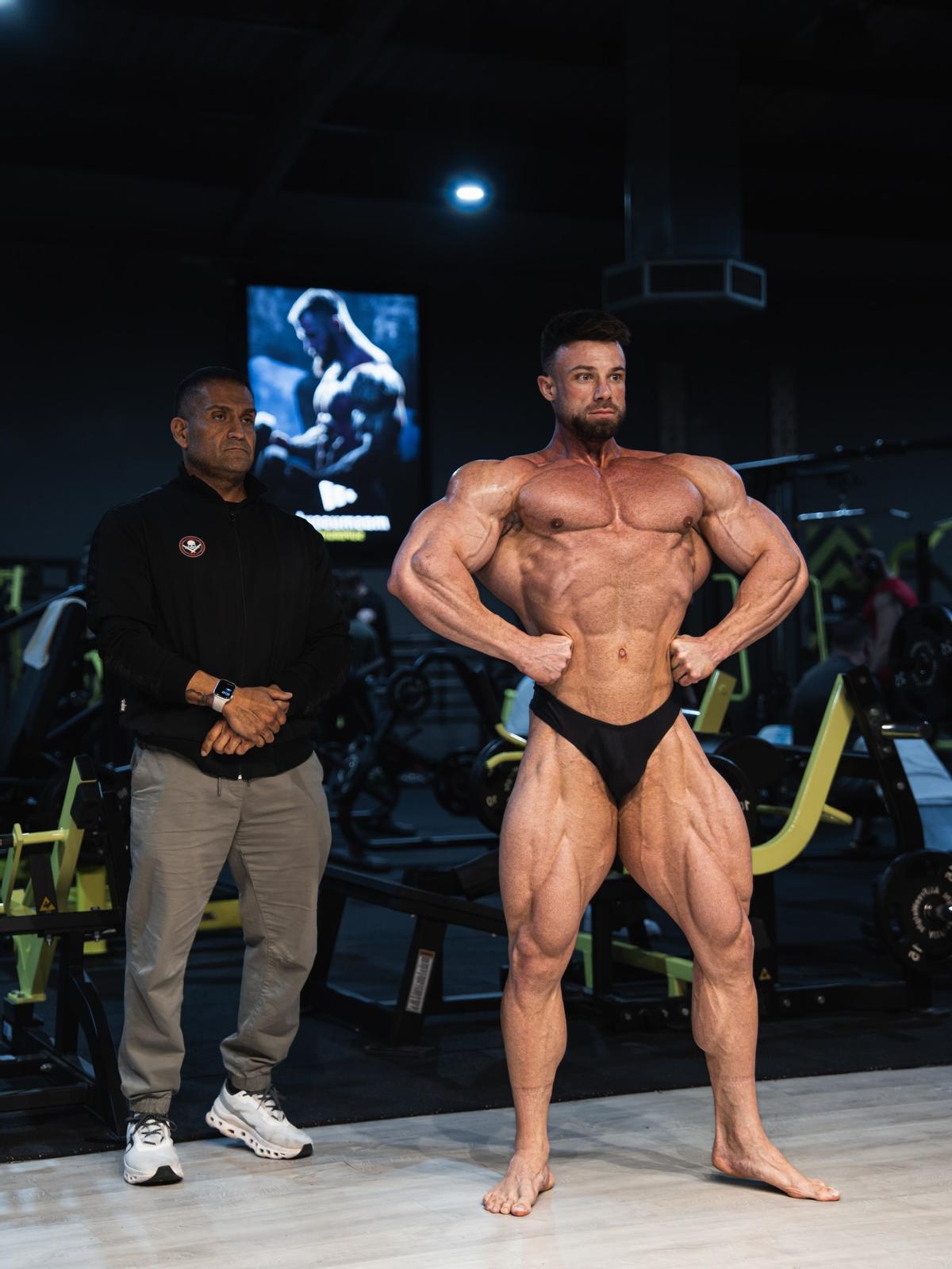 Ferran con su preparador, Raúl Carrasco