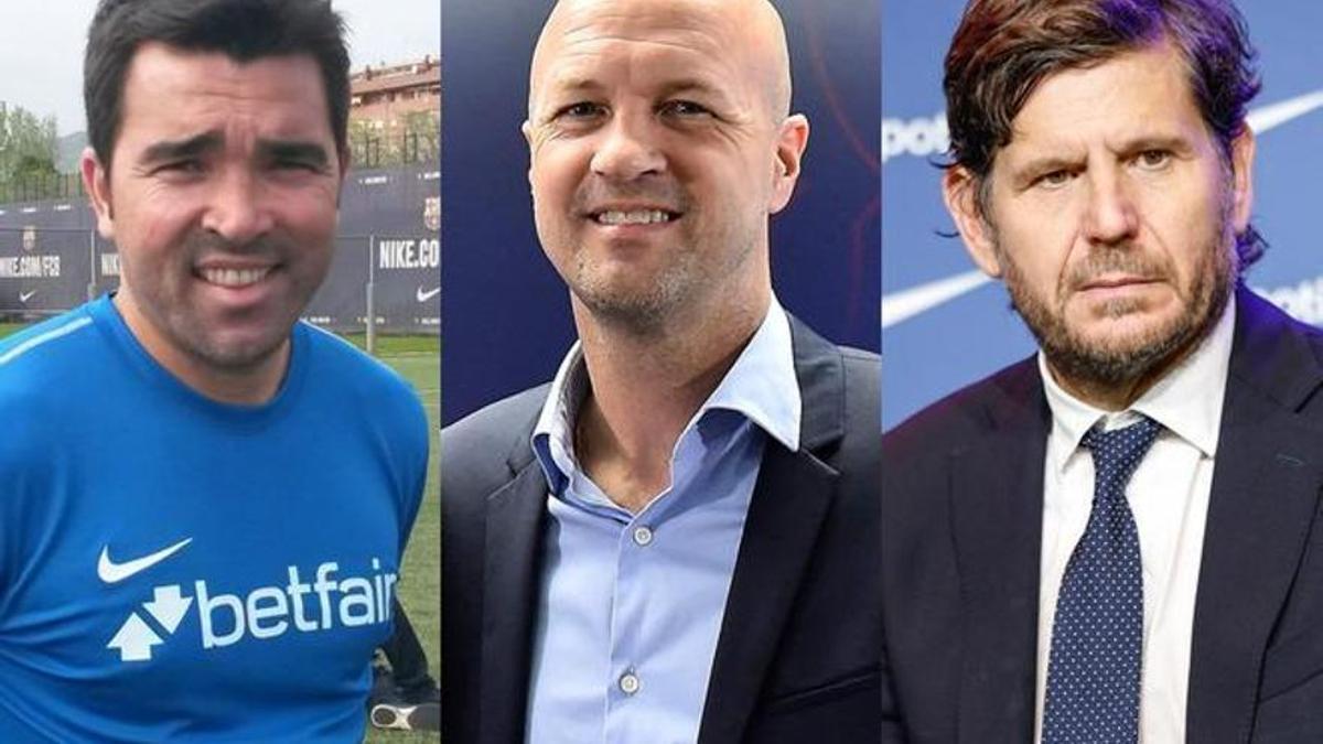 Deco, Jordi Cruyff y Mateu Alemany, los ejecutivos que diseñan la plantilla de la campaña 2023-24.