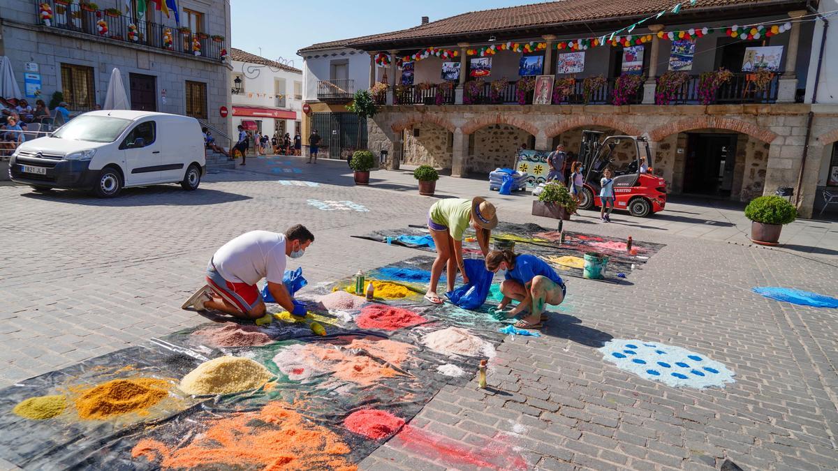 Alfombras de sal de San Roque en Dos Torres.