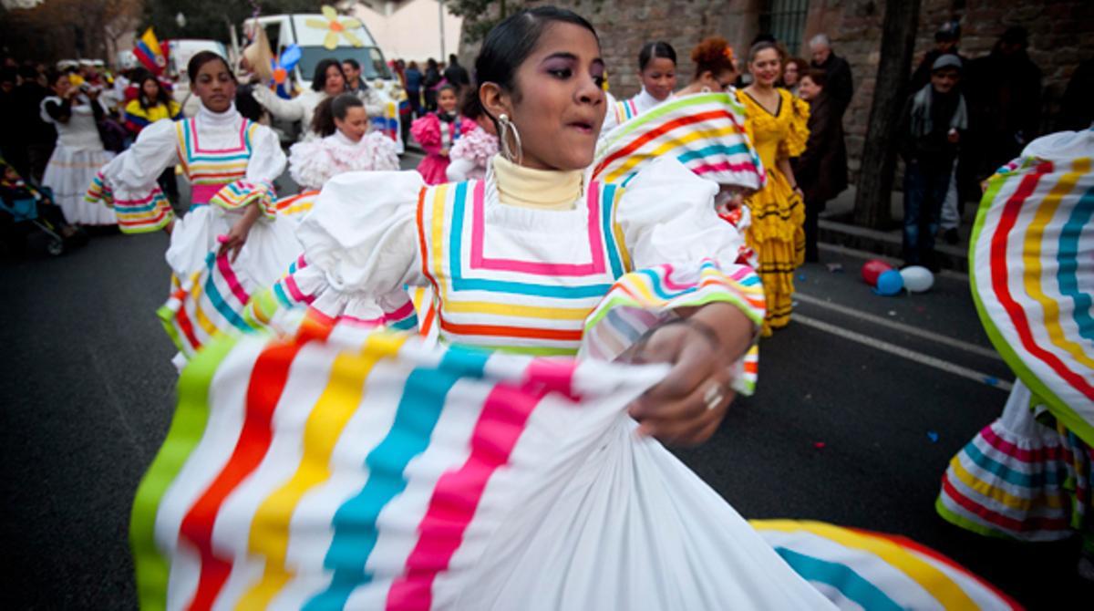 Rua de disfresses al Paral·lel.