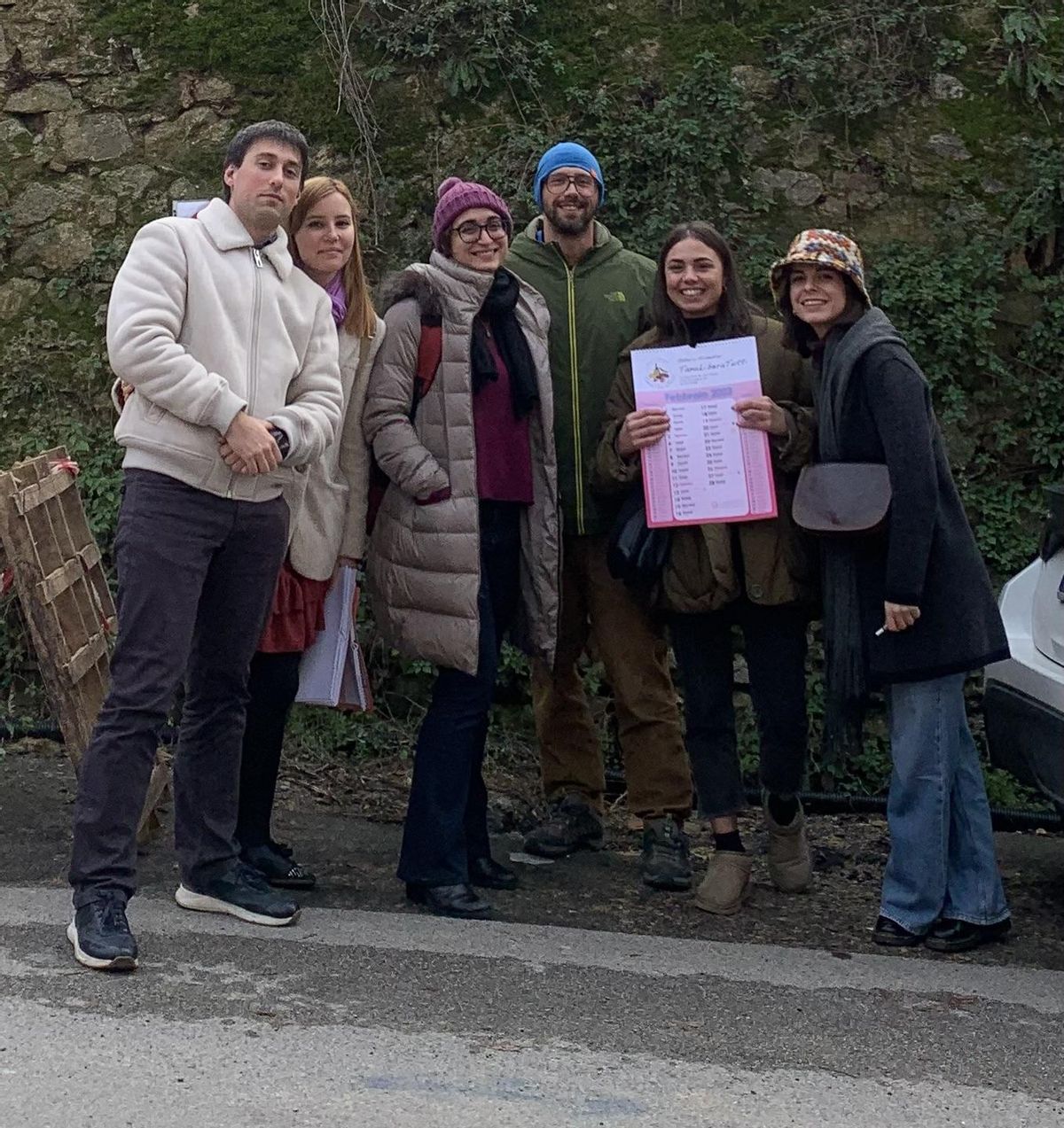 Álvaro Gacho, con sus compañaeros de la Universidad de Siena