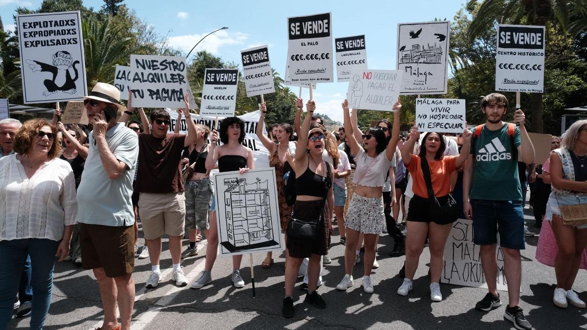 Manifestación "Málaga para vivir, no para sobrevivir" el pasado 29 de junio.