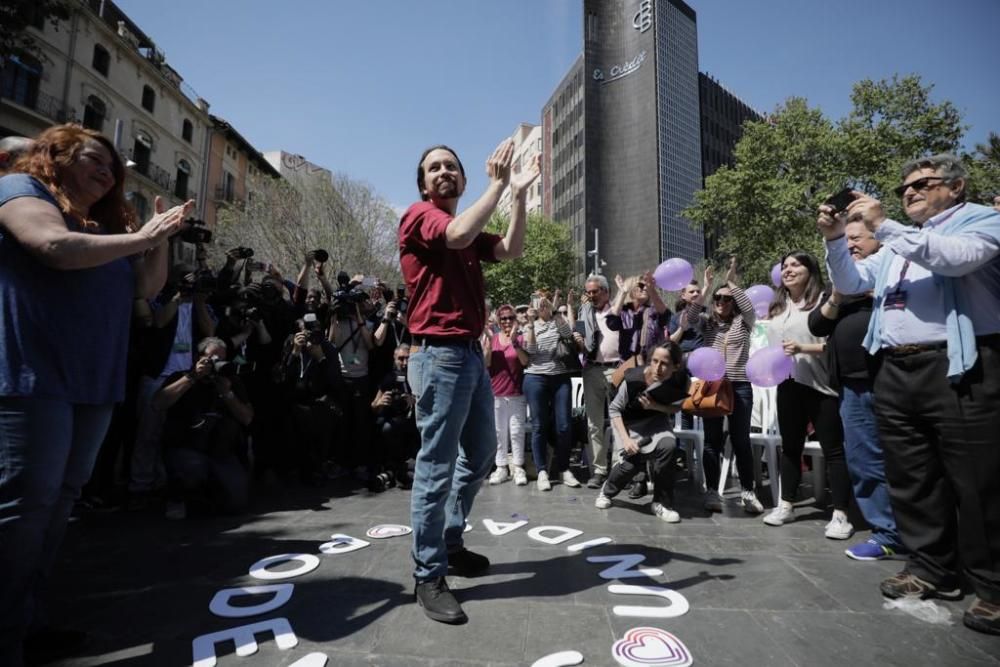 Pablo Iglesias protagoniza el acto central de Unidas Podemos en Mallorca
