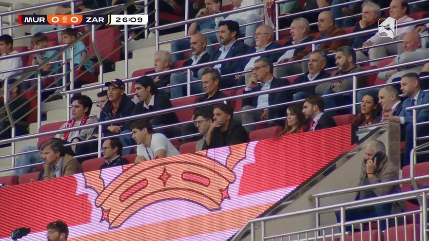 Carlos Alcaraz, espectador de lujo en el Real Murcia - Real Zaragoza: "Hasta lo más grandes no se quieren perder este partido"