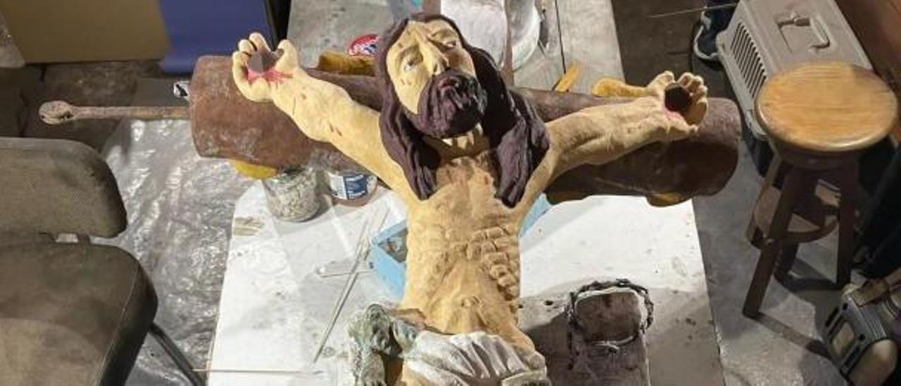 El Cristo recuperó su tonalidad original. |   FDV