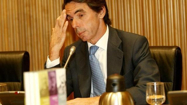José María Aznar, en la presentación de un libro de la FAES en el Congreso de los Diputados.
