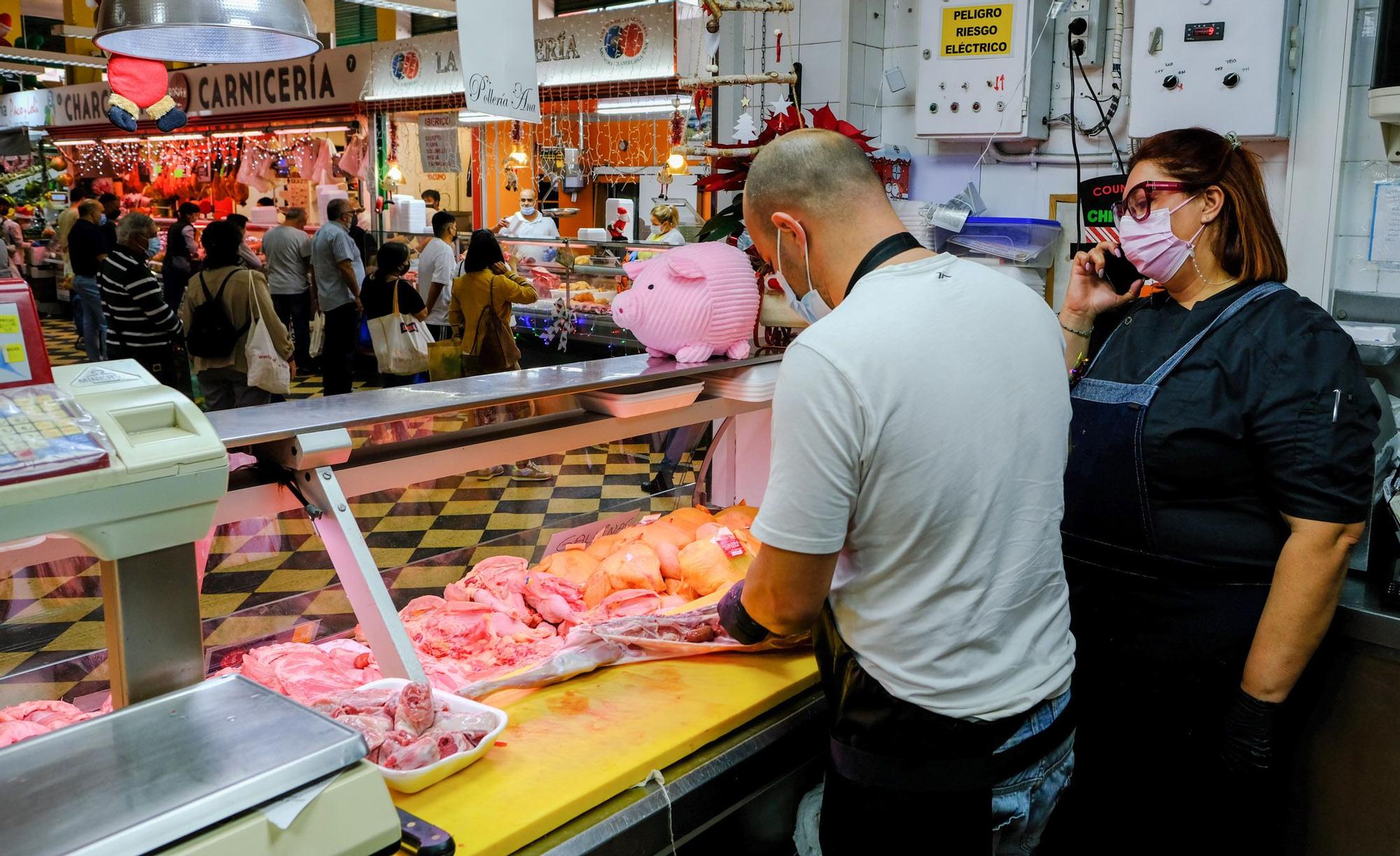 Compras para la cena de Nochebuena en el Mercado Central de Las Palmas de Gran Canaria