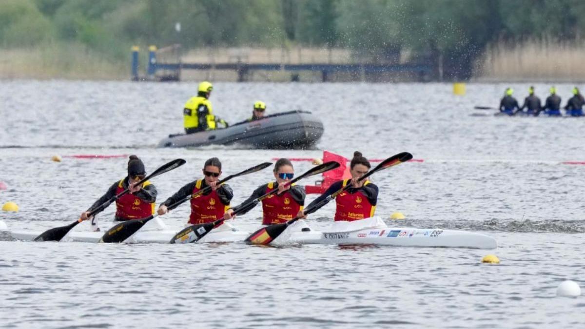 La palista de Antella, la cuarta en el K-4 del equipo español.