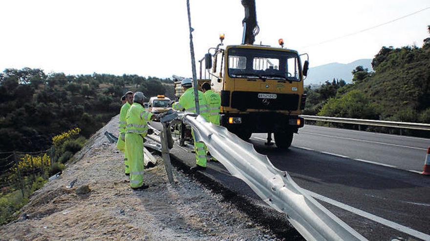 Carretera peligrosa. La A-397 registra decenas de accidentes a lo largo del año.