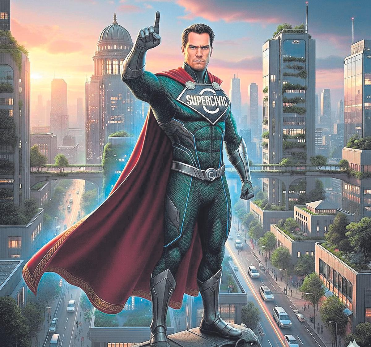 Imarge de Supercívic generada amb IA.