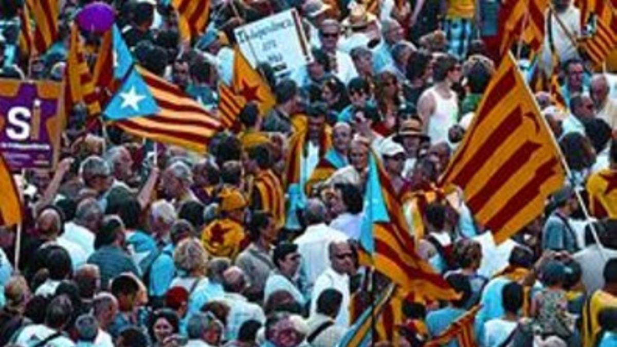 Aspecto de la multitudinaria manifestación.