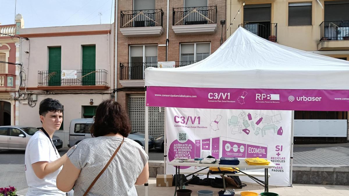 Lugar de la iniciativa contra la mala separación de residuos.