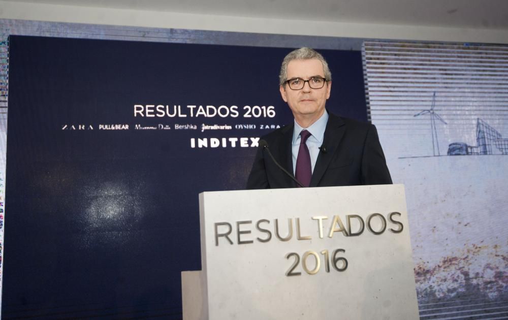 Pablo Isla presenta los resultados de Inditex 2016