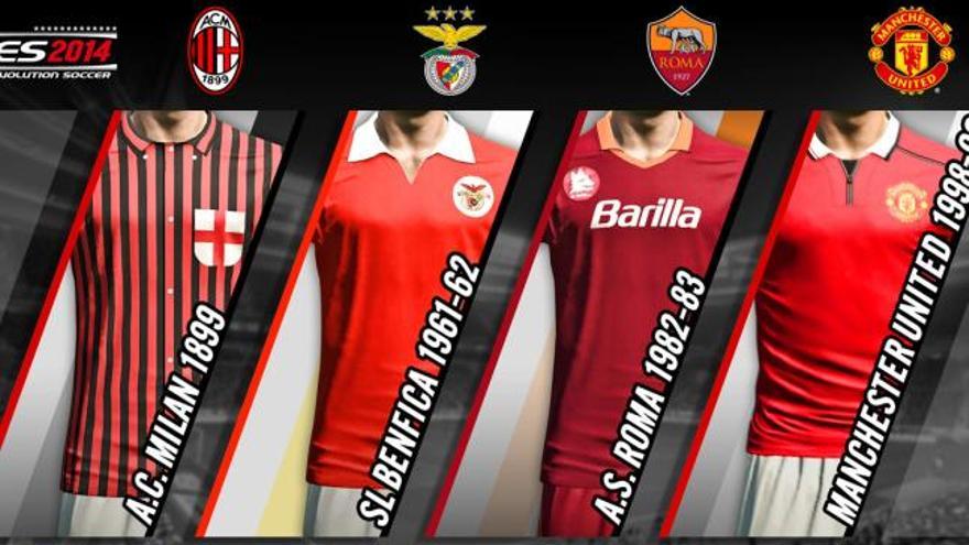 Nuevas equipaciones clásicas en &#039;PES 2014&#039;.