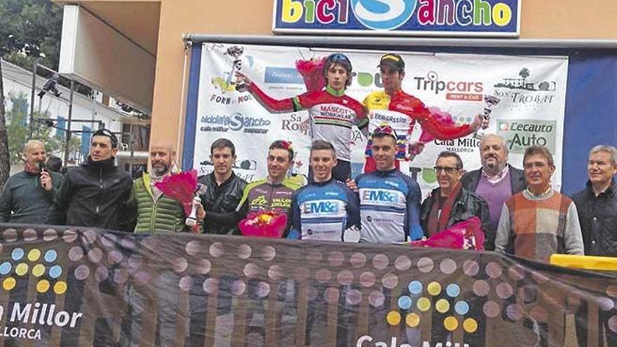 Podio del Trofeu Cala Millor de la challenge de Un Hivern a Mallorca.