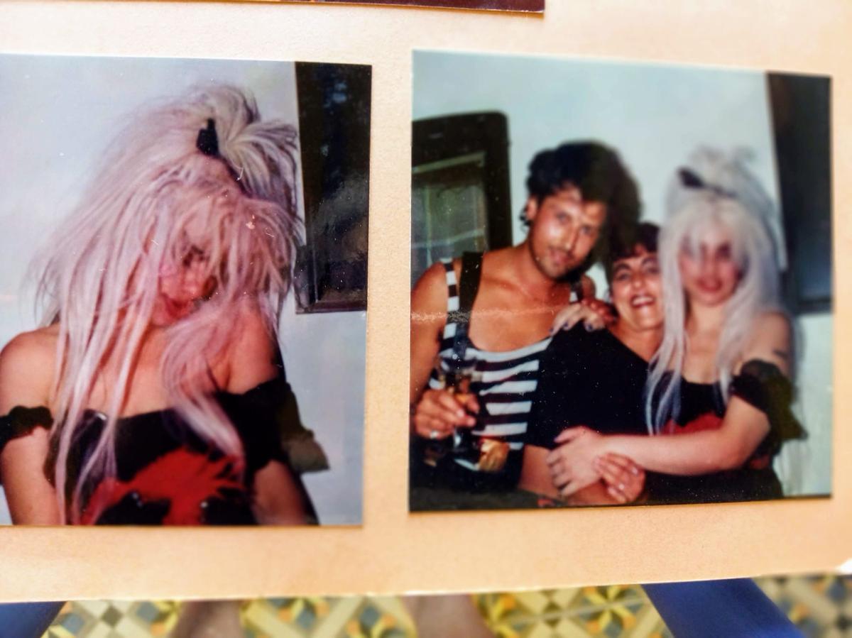 Links: Nina Hagen, Rechts: Stadelmann mit seiner damaligen Freundin Marusha und Nina Hagen.