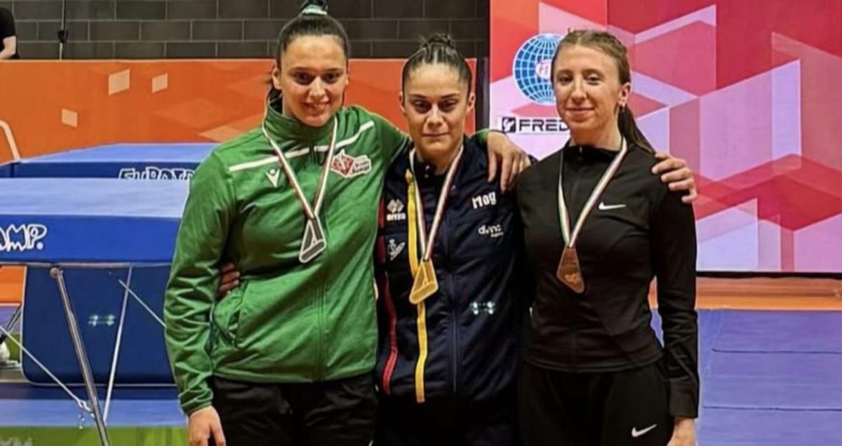 Rodríguez, tras su triunfo en tierras italianas. |  F. Esp. de Gimnasia