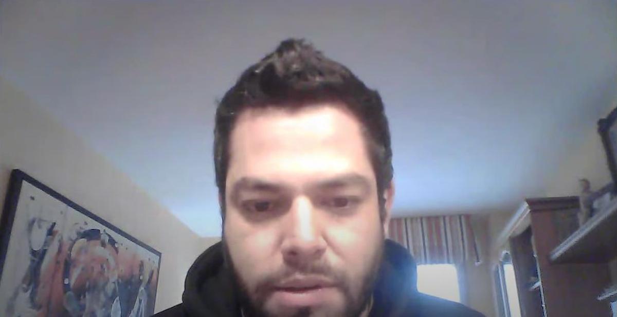 Rubén Rosón, este lunes, durante su comparecencia en el Pleno telemático.