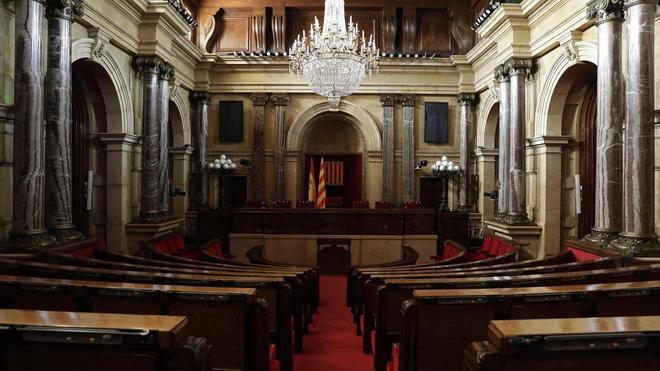 Salón de plenos del Parlament de Cataluña
