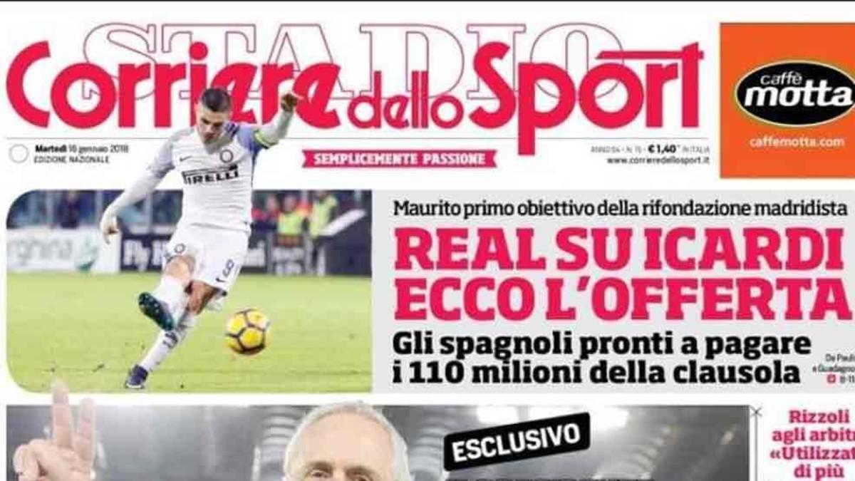 Mauro Icardi interesa al Real Madrid, según el 'Corriere dello Sport'