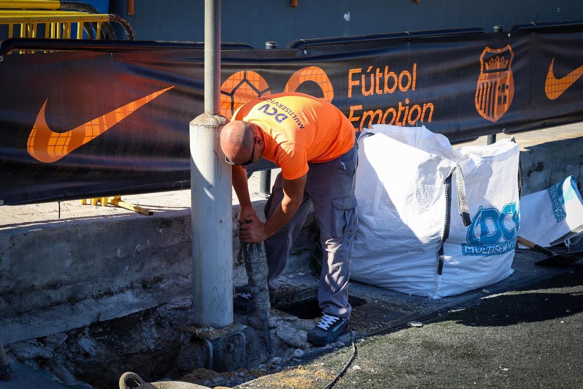 Sustitución del césped en Catarroja.