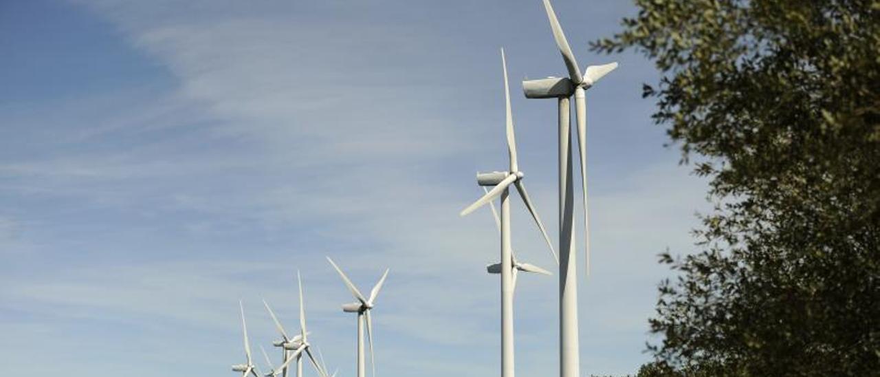 Aerogeneradores en uno de los parques eólicos de Galicia.