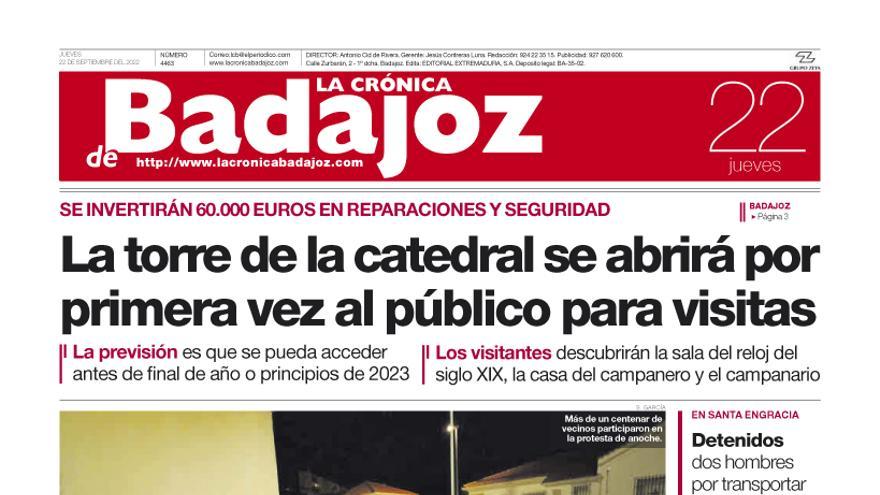 Consulta la portada correspondiente al día 22 de septiembre de 2022