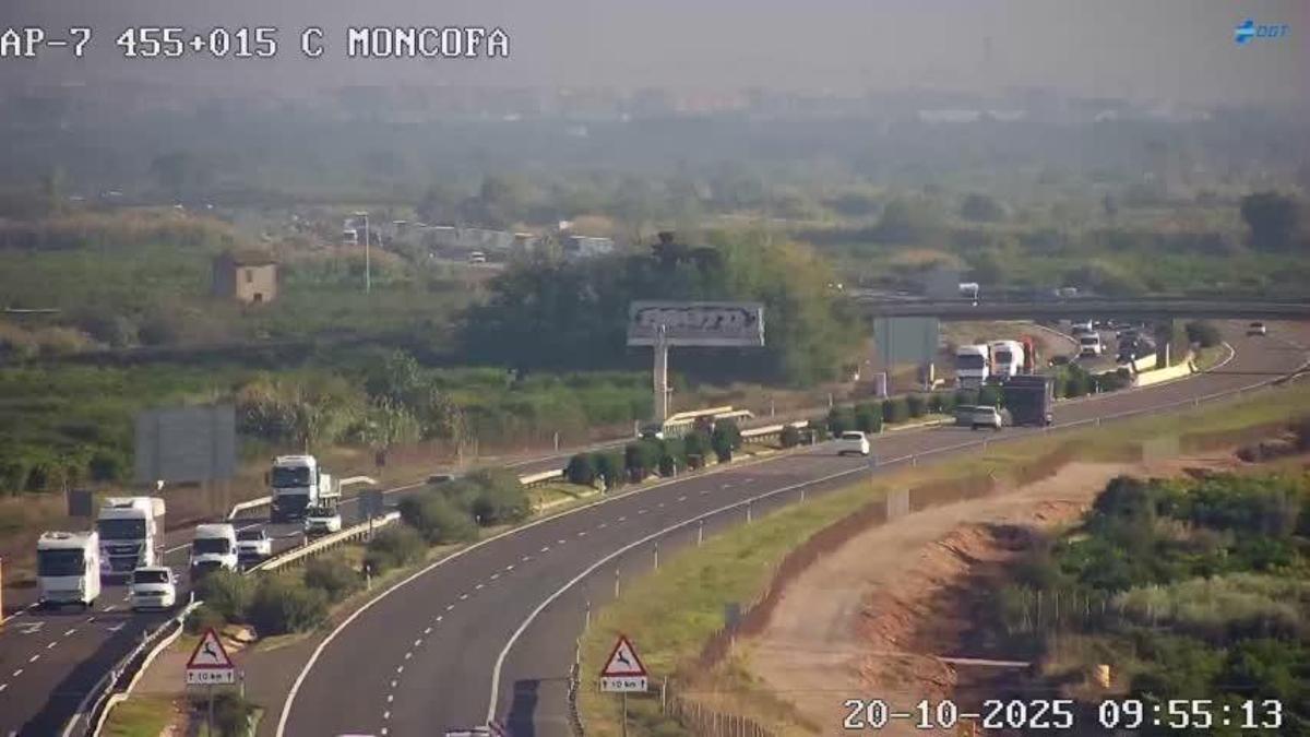 Autopista a su paso por la zona del accidente