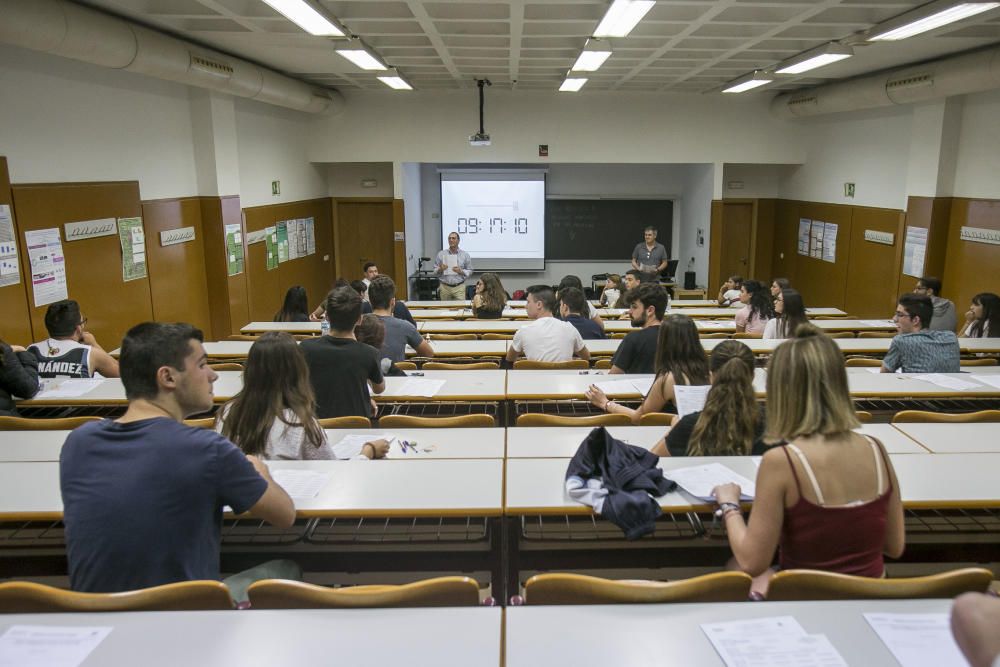 En la Universidad de Alicante se han examinado 3.494 estudiantes