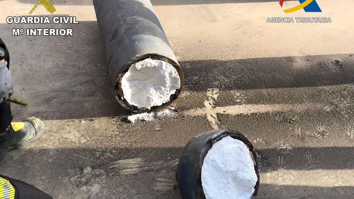 La cocaína estaba dentro de los cilindros de la máquina importada de Colombia. | INFORMACIÓN